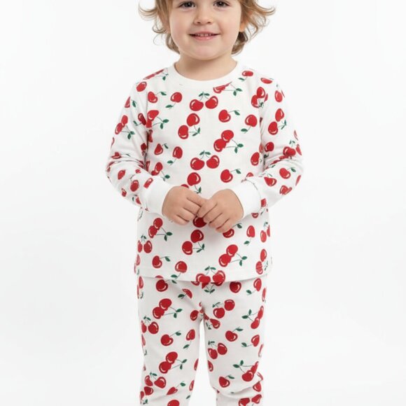 Cherry Delight Kids Pajama Set – Soft Cotton, All-Over cheery Print - Picture 4 of 4